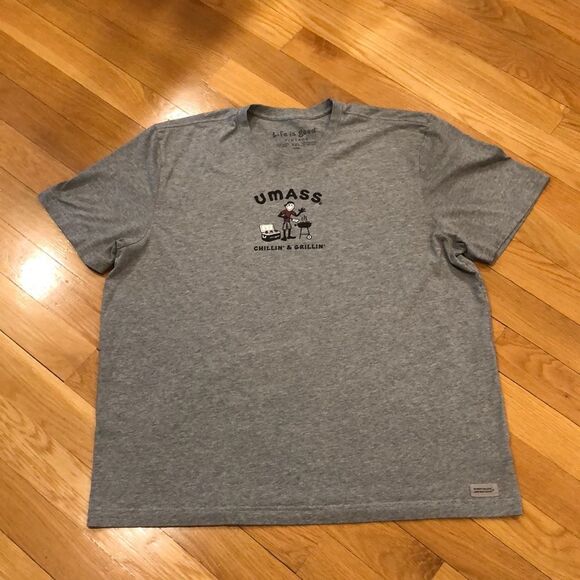 𝅺LIFE is life Umass chillin & grilling short sleeve shirt size XXLarge . - Picture 1 of 10